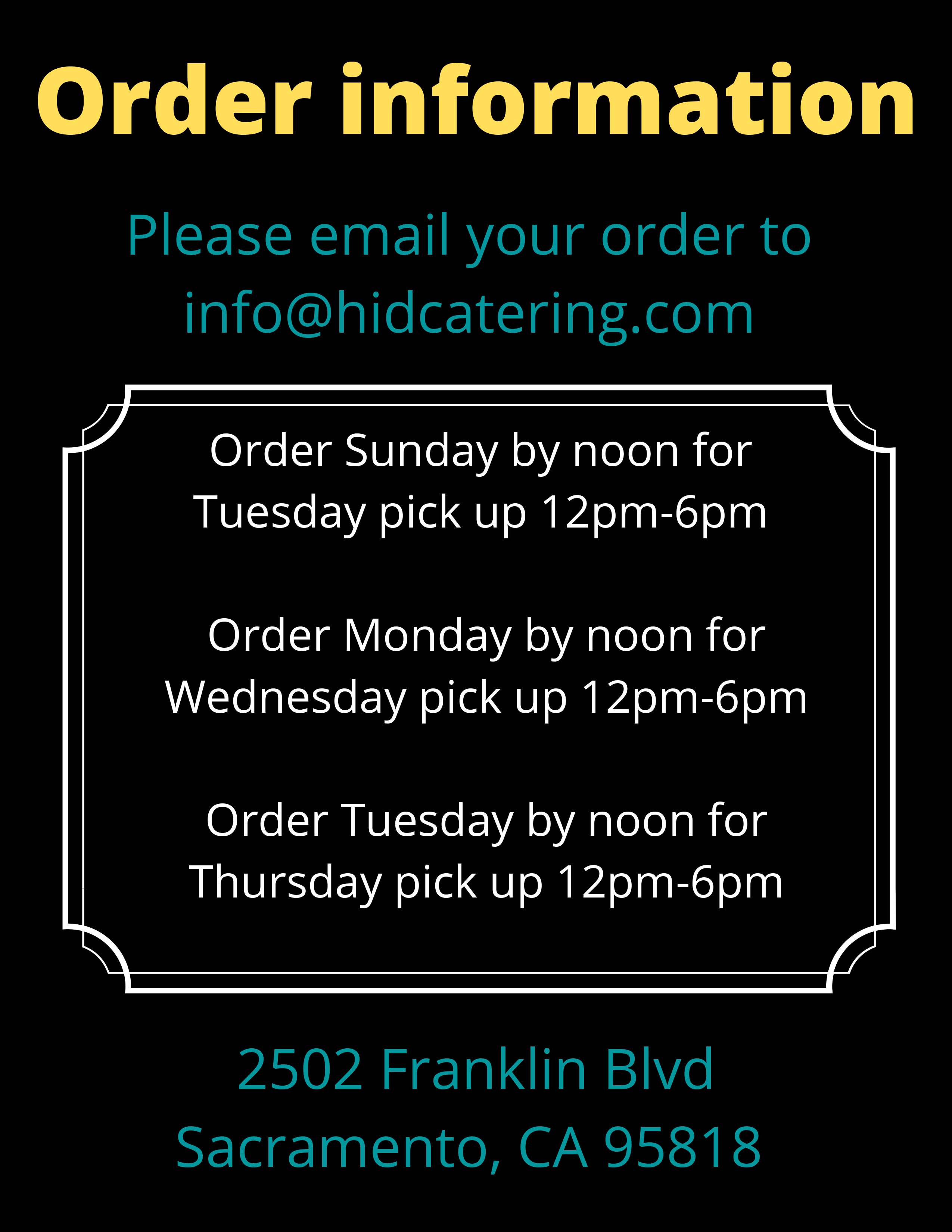 Order Information